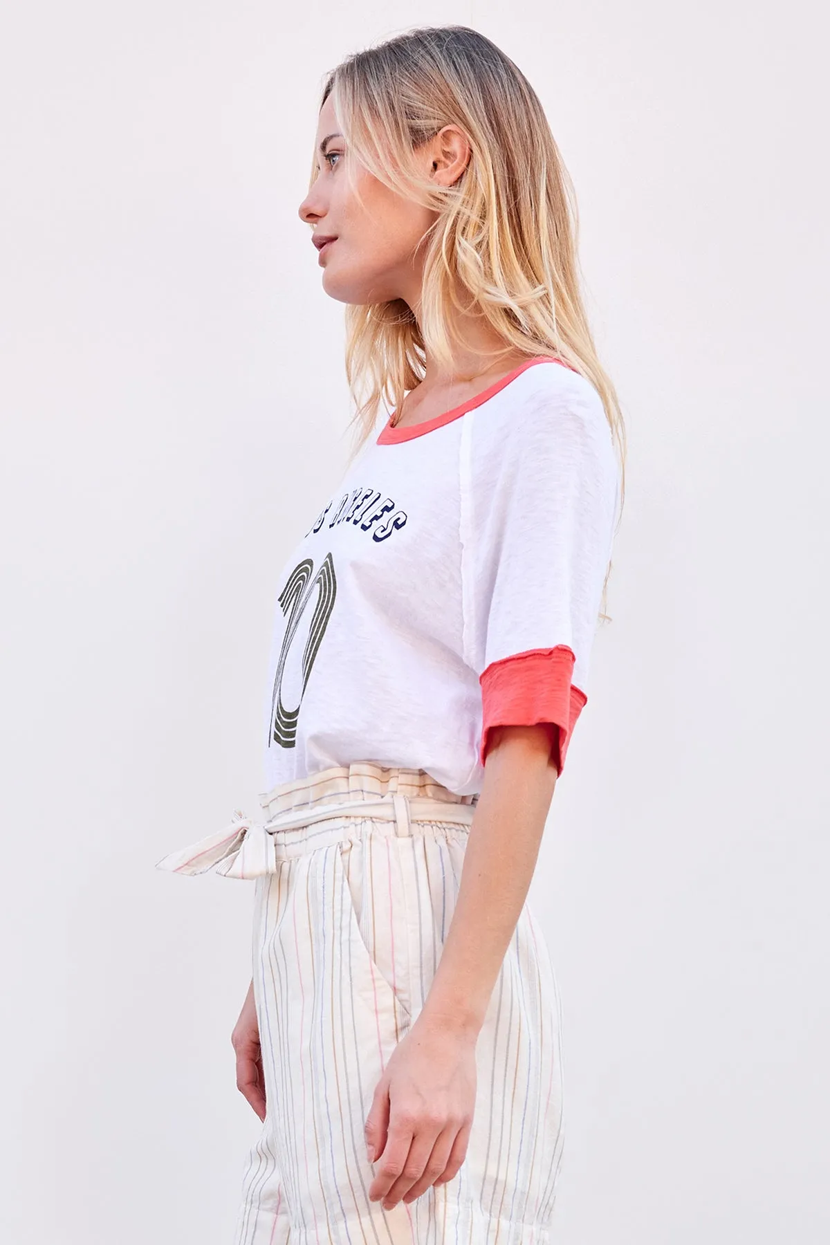 Sundry LA Ten Boyfriend Tee in Optic White sold by Bailey 44 product image thumbnail 4