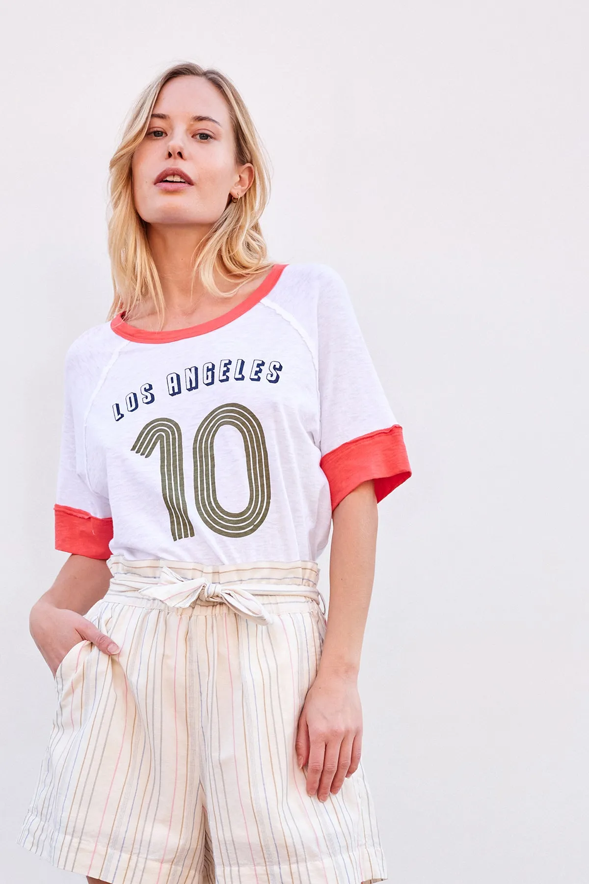 Sundry LA Ten Boyfriend Tee in Optic White sold by Bailey 44 product image thumbnail 3