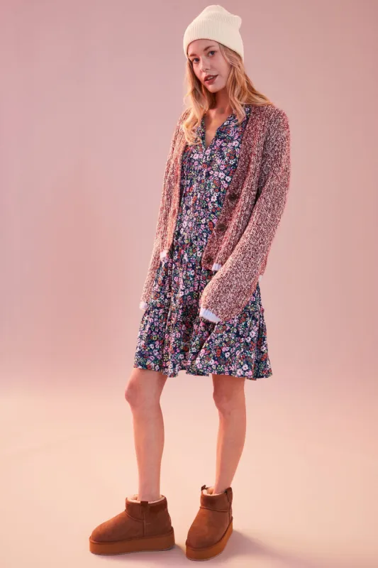 Sundry Cardigan Sweater in Red Rock sold by Bailey 44