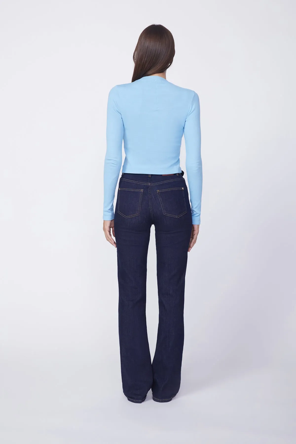 Stateside 2X1 Rib Long Sleeve Scoop Top in Olympic Blue sold by Bailey 44 product image thumbnail 3