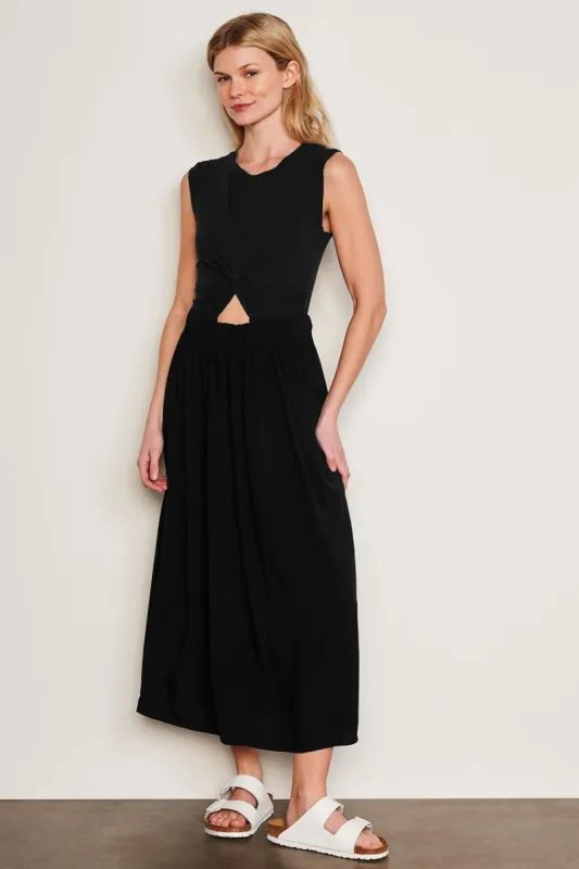 Sundry Midi Mixed Media Dress in Black sold by Bailey 44