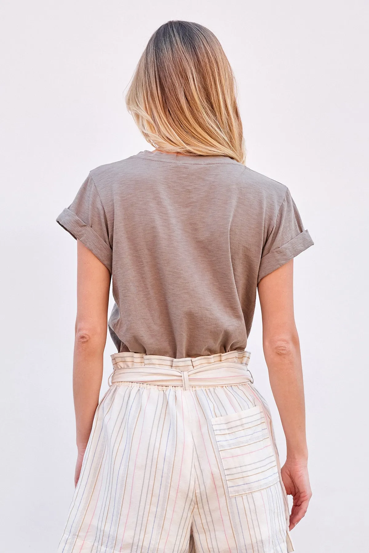 Sundry Rolled Sleeve Tee in Sage sold by Bailey 44 product image thumbnail 3