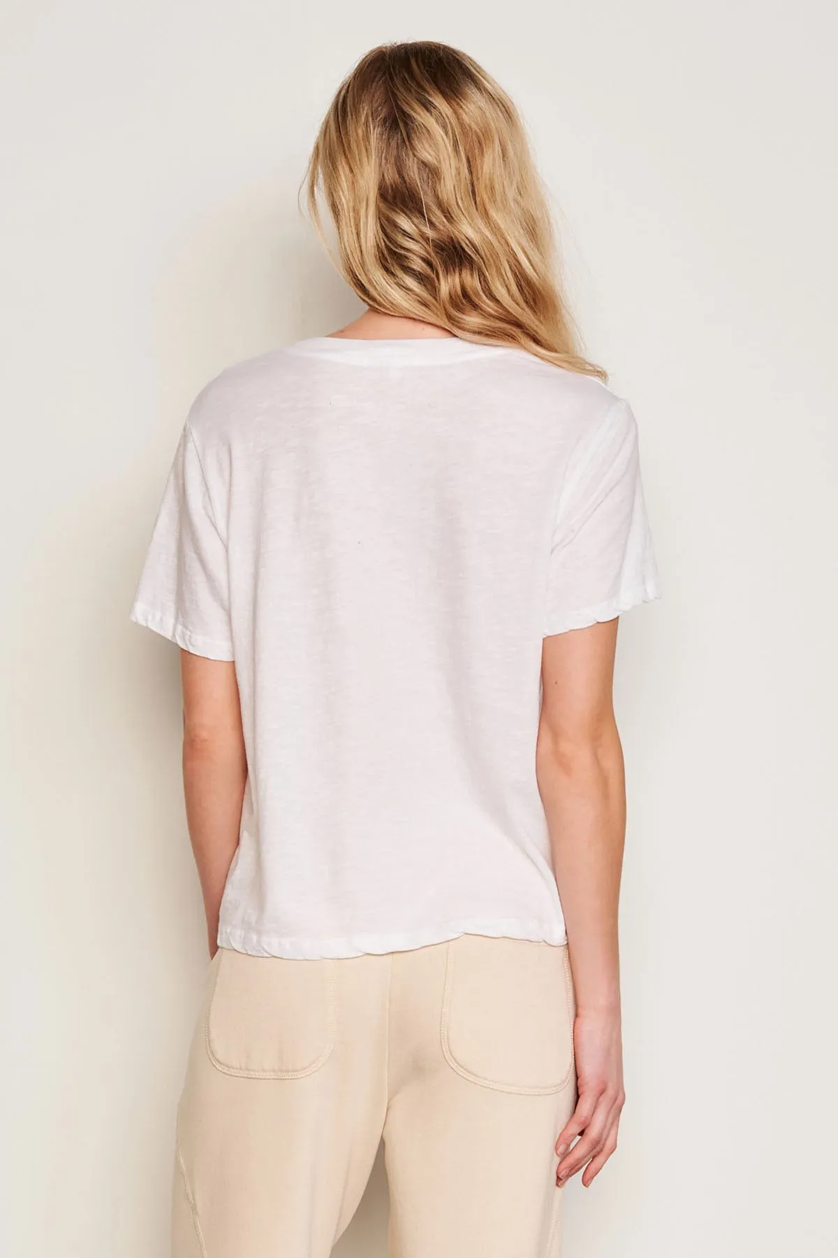 Sundry La Piscine Crew Neck Tee in Optic White sold by Bailey 44 product image thumbnail 3