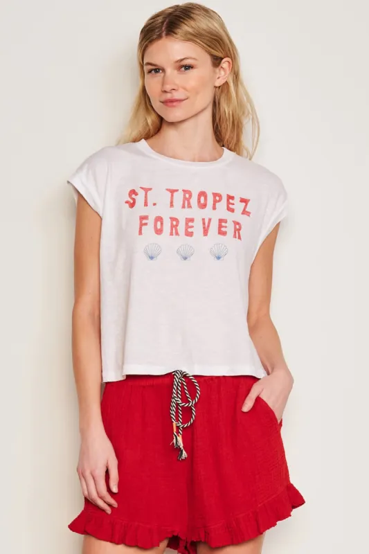 Sundry Forever Muscle Tank in Optic White sold by Bailey 44