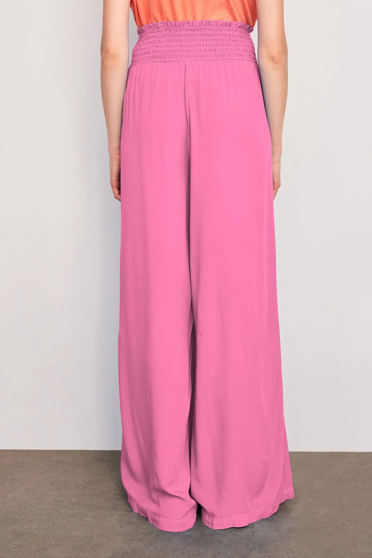 Sundry Smock Waist Wide Leg Pant in Magenta sold by Bailey 44 product image thumbnail 3