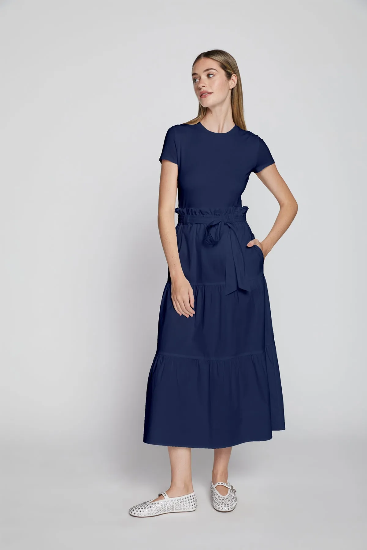 Bailey 44 Frankie Poplin Dress in Deep Sea sold by Bailey 44 product image thumbnail 2