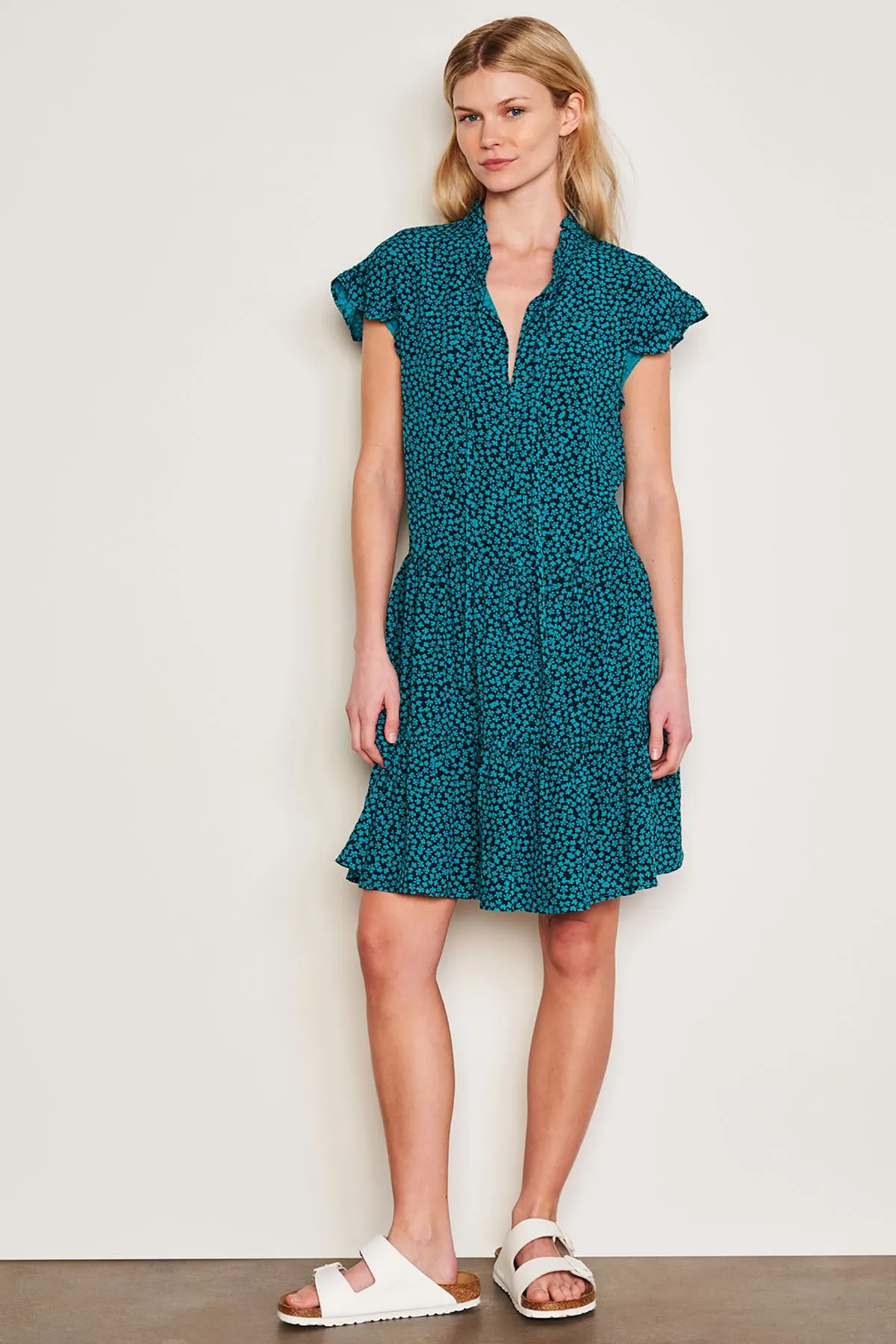 Sundry Clover Short Femme Dress in Intense Teal sold by Bailey 44 product image thumbnail 2