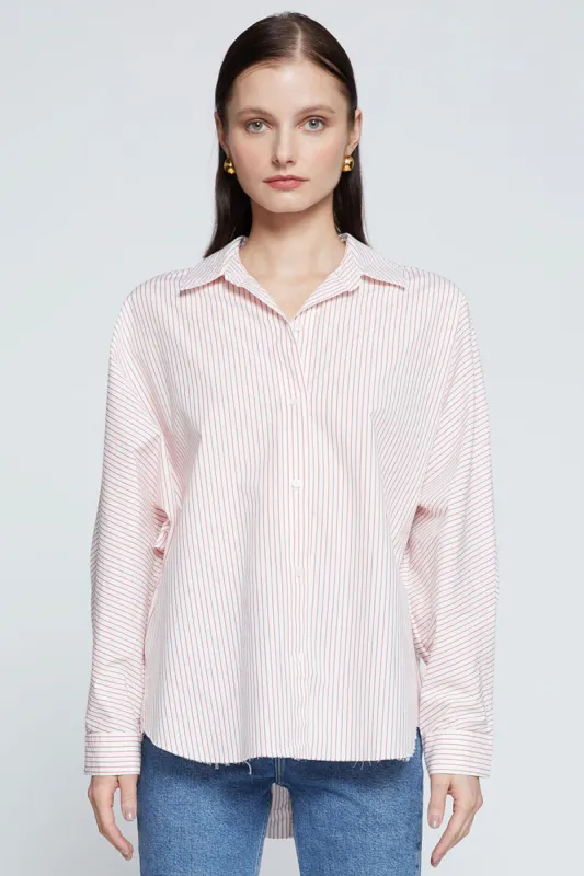 Stateside Elliott Poplin Stripe Dolman Shirt in Sumo sold by Bailey 44