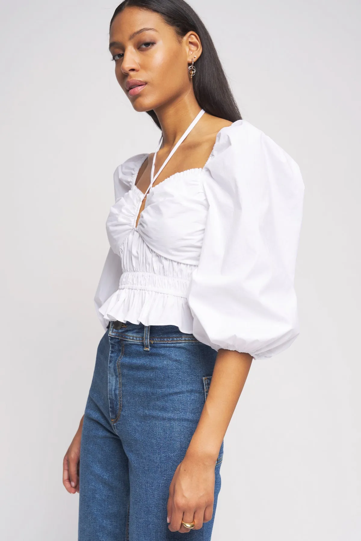Bailey 44 Shani Peplum Top in Oatmilk sold by Bailey 44 product image thumbnail 3