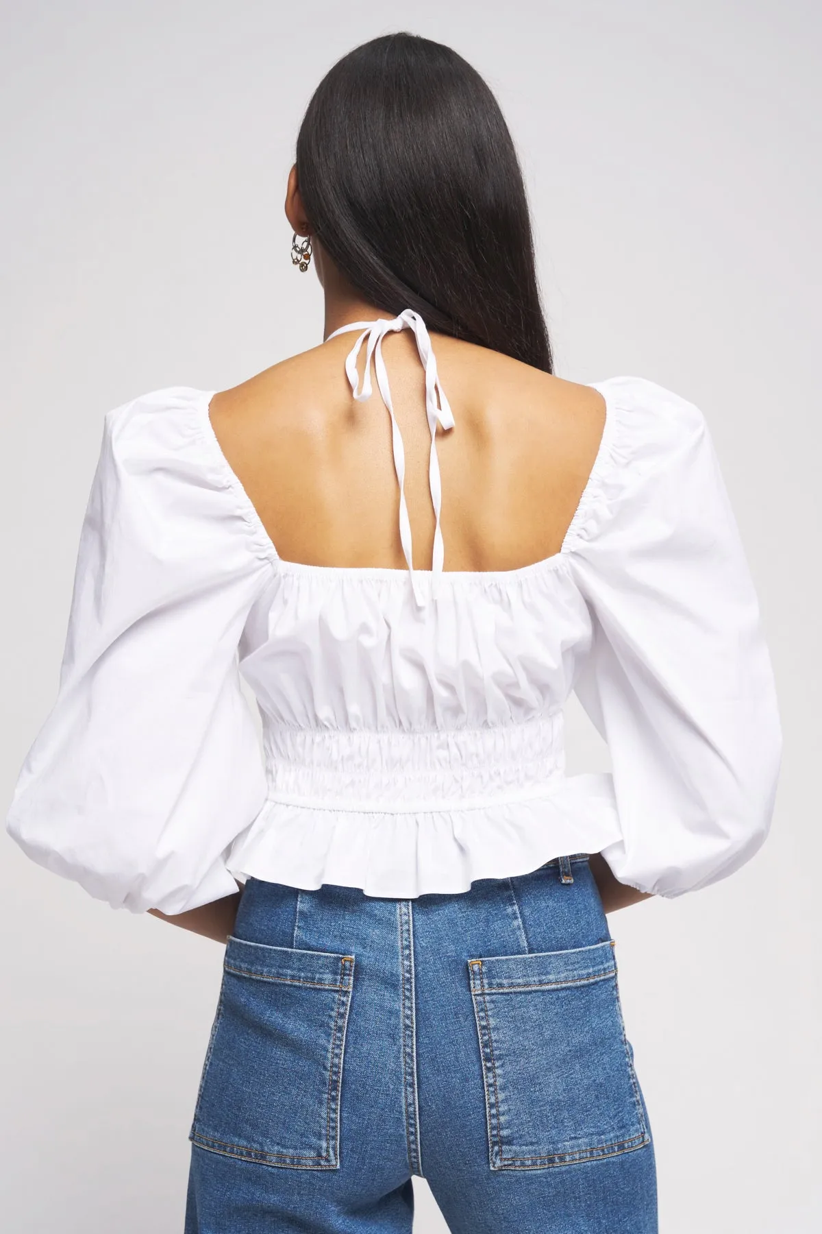 Bailey 44 Shani Peplum Top in Oatmilk sold by Bailey 44 product image thumbnail 4