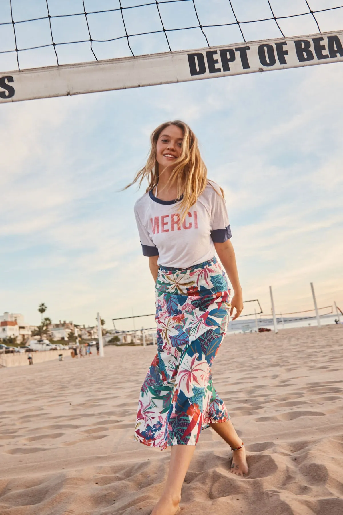 Sundry Merci Boyfriend Tee in Optic White sold by Bailey 44 product image thumbnail 2