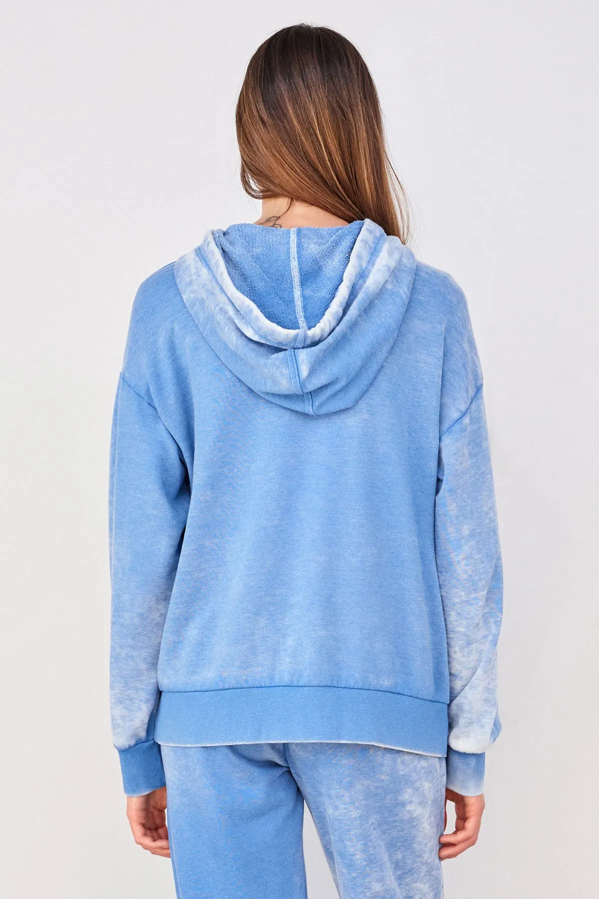Sundry Bon Voyage Zip Hoodie in Azure sold by Bailey 44 product image thumbnail 4