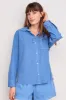 Sundry Voile Button Down in Pigment Azure sold by Bailey 44