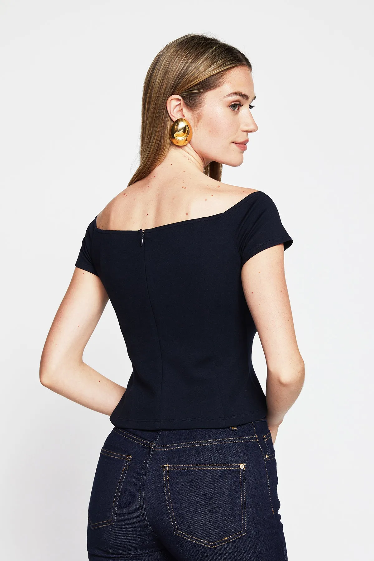 Bailey 44 Halina Ponte Top in Midnight Blue sold by Bailey 44 product image thumbnail 4