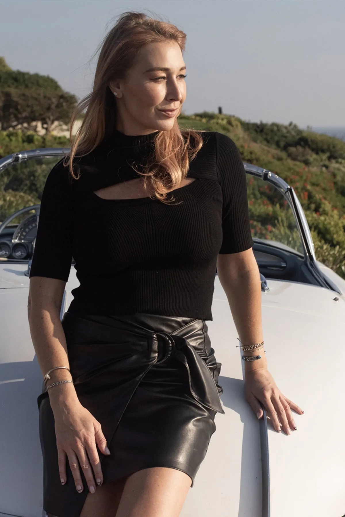 Bailey 44 Sid Vegan Leather Skirt In Black sold by Bailey 44 product image thumbnail 2