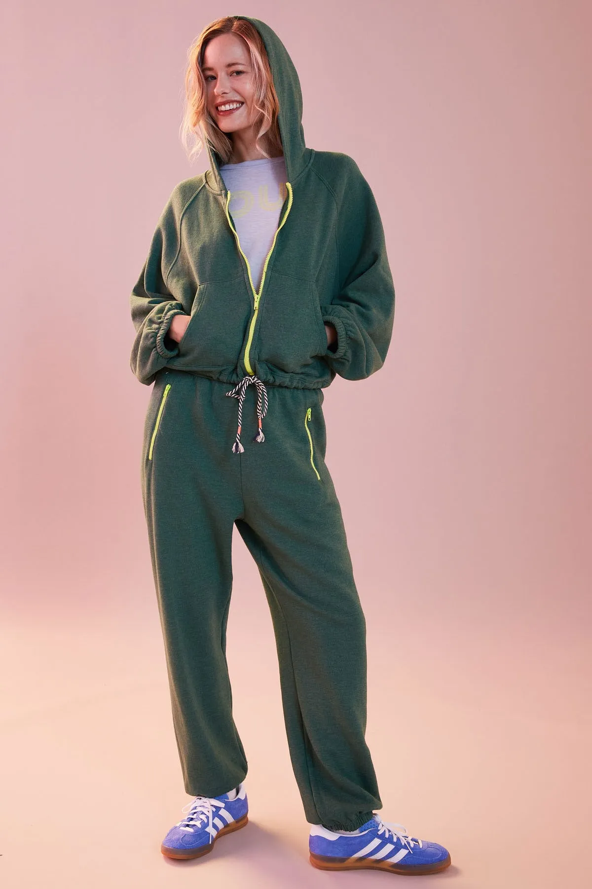 Sundry Zip Pocket Jogger in Everglade sold by Bailey 44