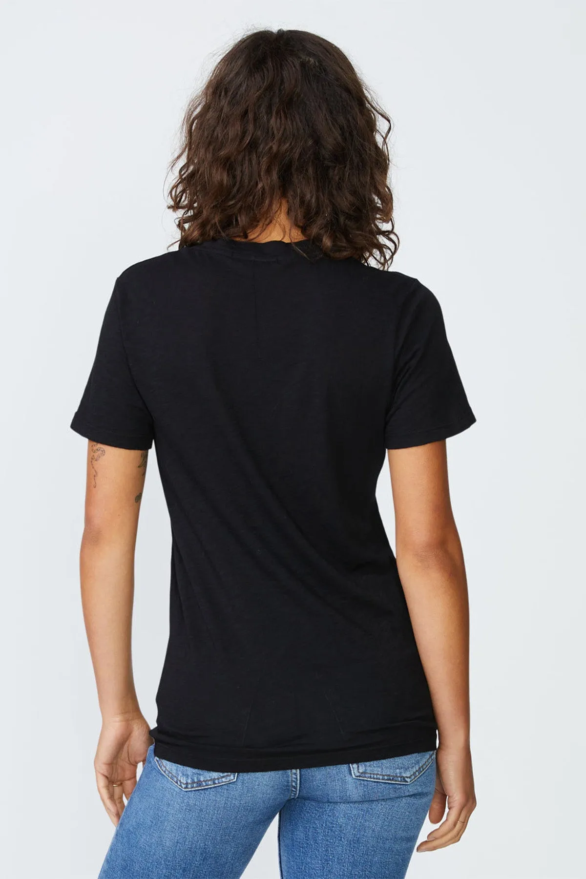 Stateside Supima Slub Jersey Short Sleeve T-Shirt in Black sold by Bailey 44 product image thumbnail 4