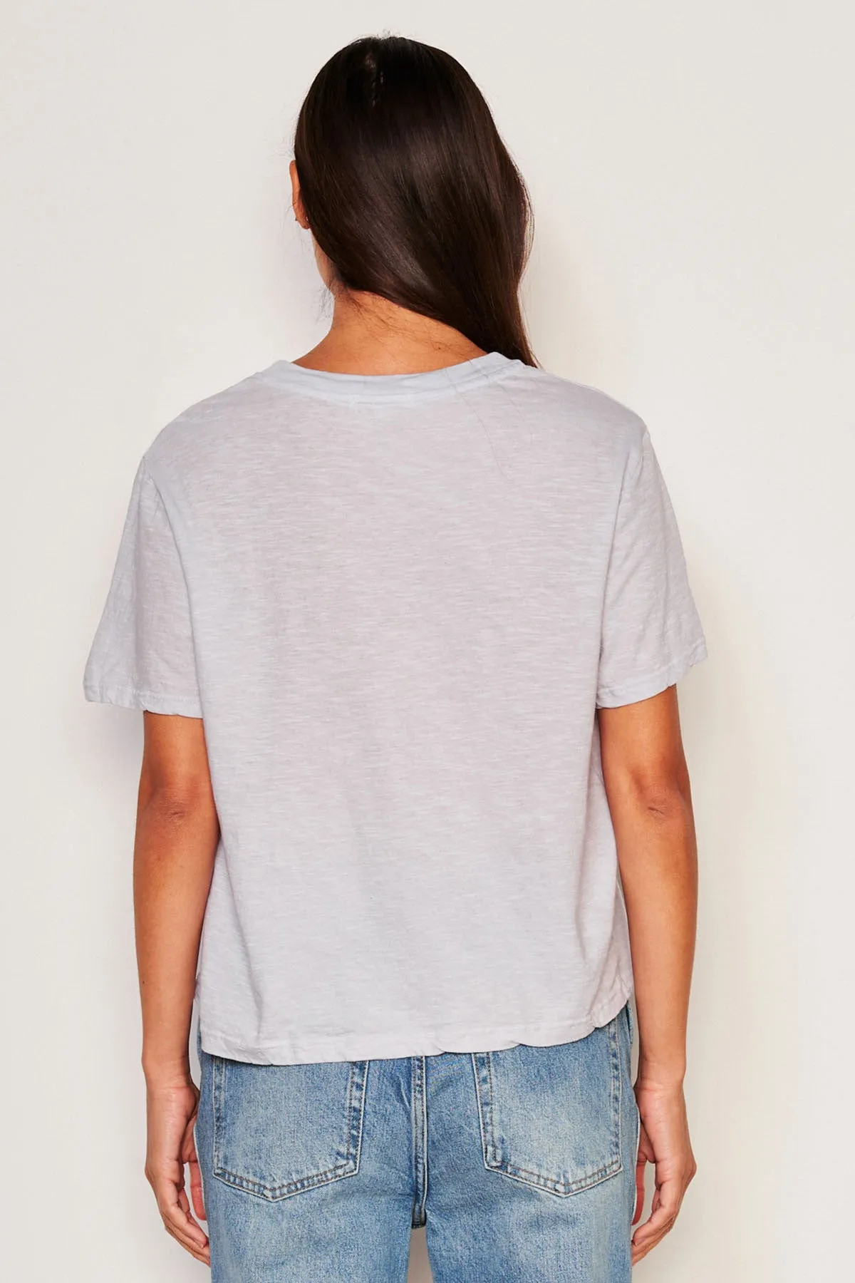 Sundry Crew Neck Tee in Blue Linen sold by Bailey 44 product image thumbnail 3