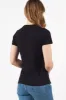 Stateside Supima Slub Short Sleeve V-Neck T-Shirt in Black sold by Bailey 44