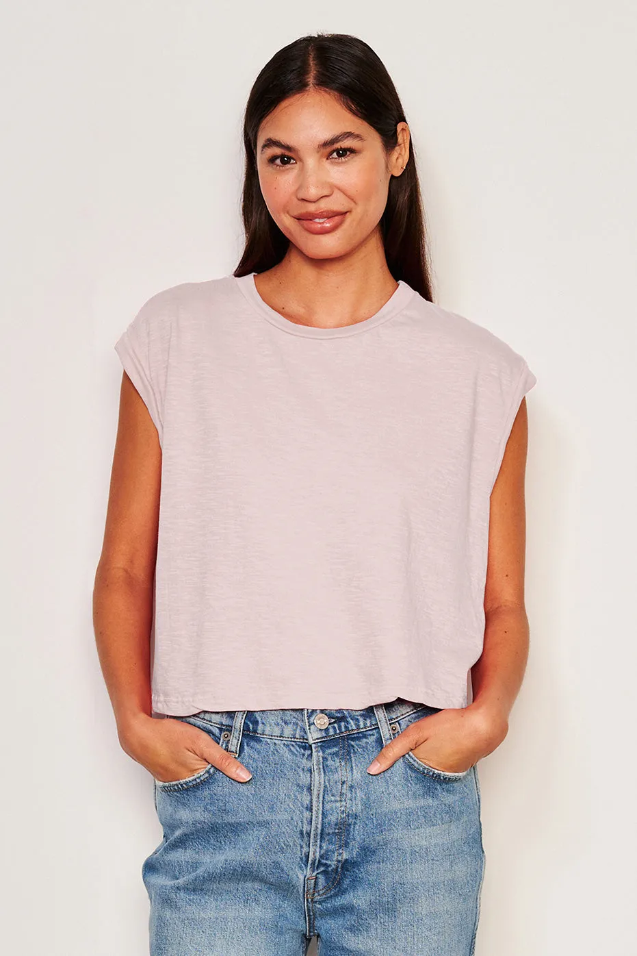 Sundry Muscle Tank in Flush Pink sold by Bailey 44