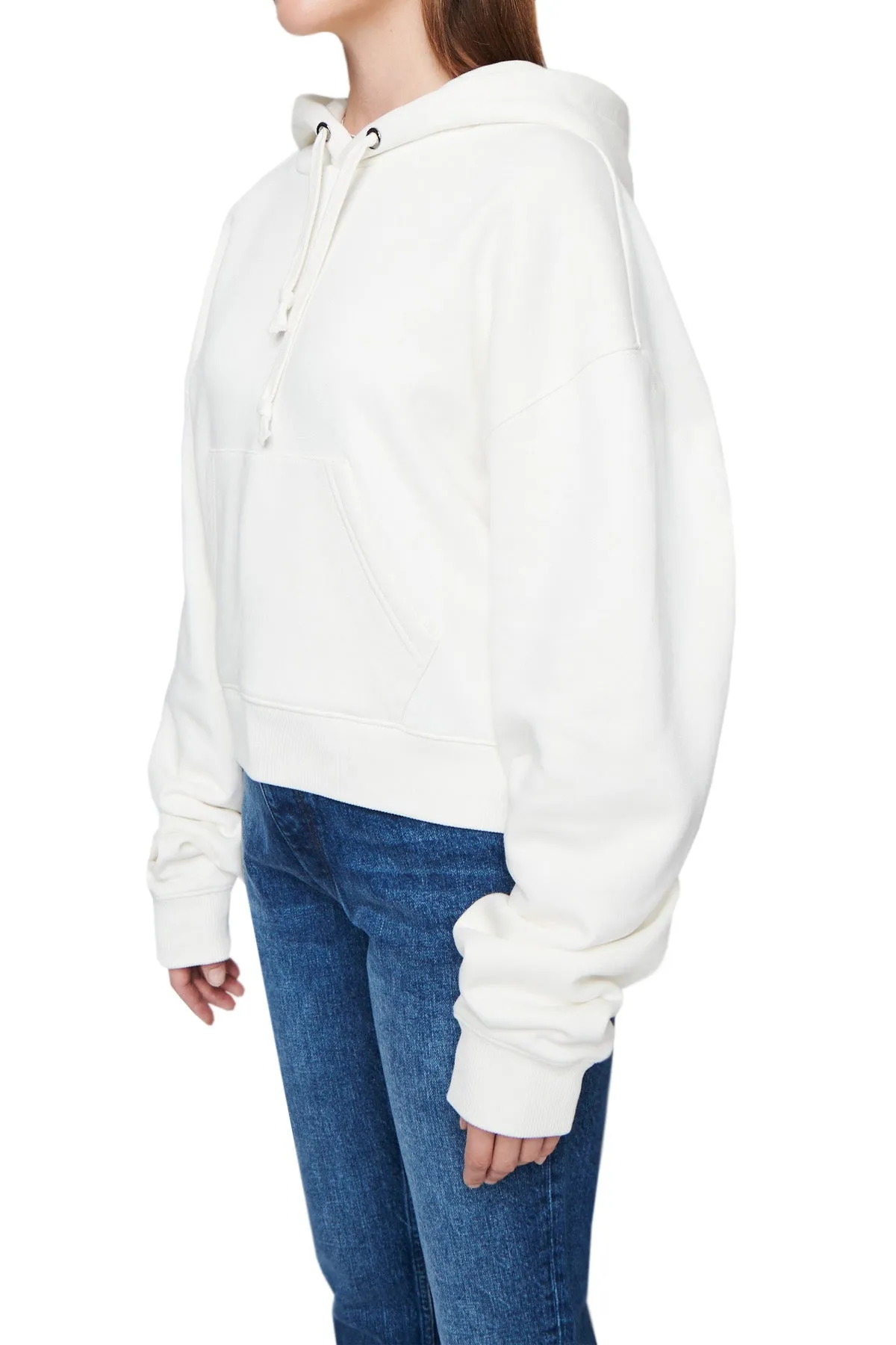 DSTLD Women's Cropped Hoodie in Off White sold by Bailey 44 product image thumbnail 3