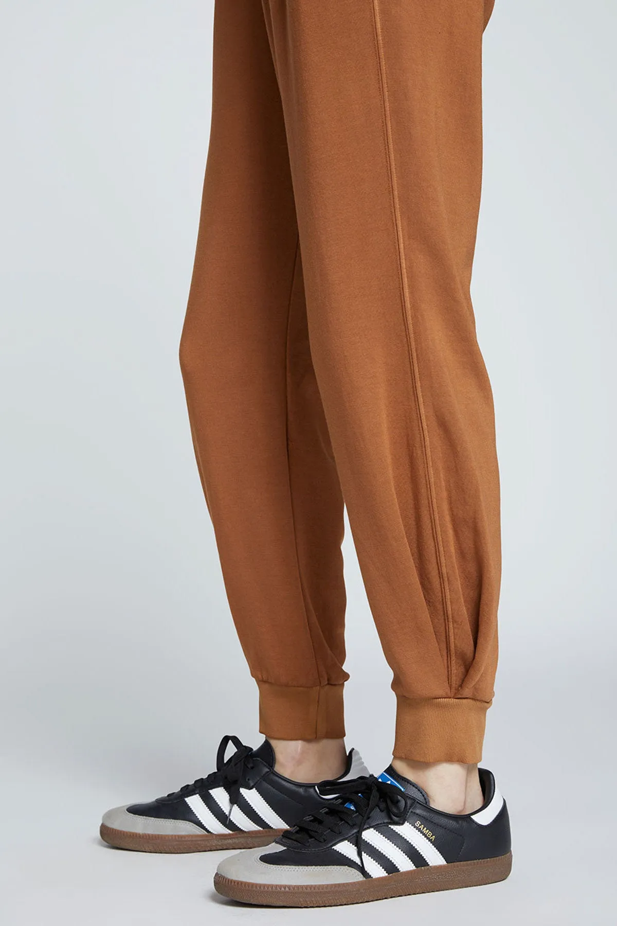 Stateside Softest Fleece Pleated Hem Jogger in Toffee sold by Bailey 44 product image thumbnail 2