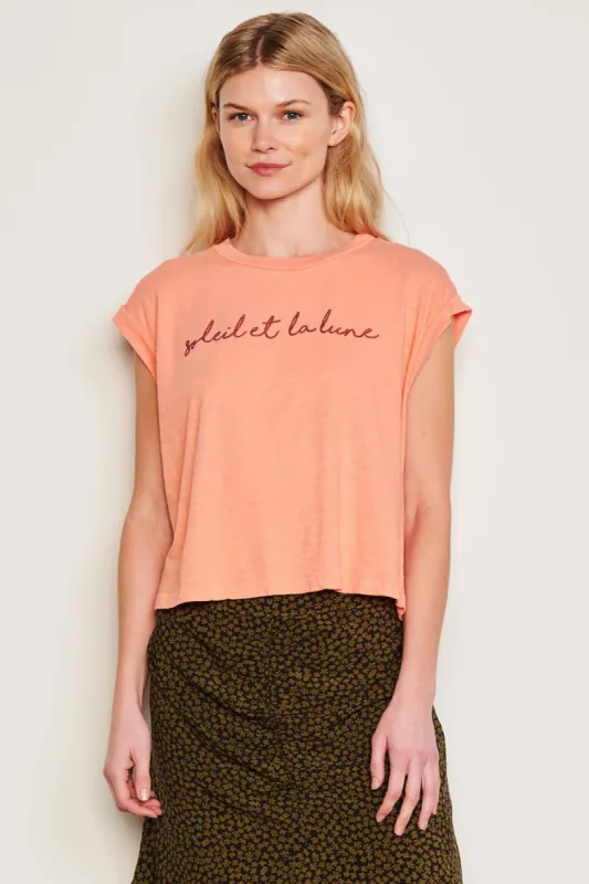 Sundry La Lune Muscle Tank in Pink sold by Bailey 44