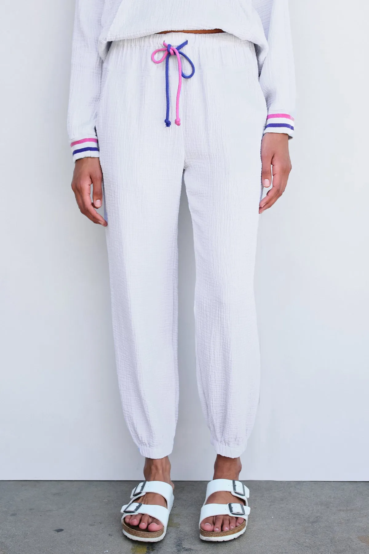Sundry Pull-on Jogger in White sold by Bailey 44
