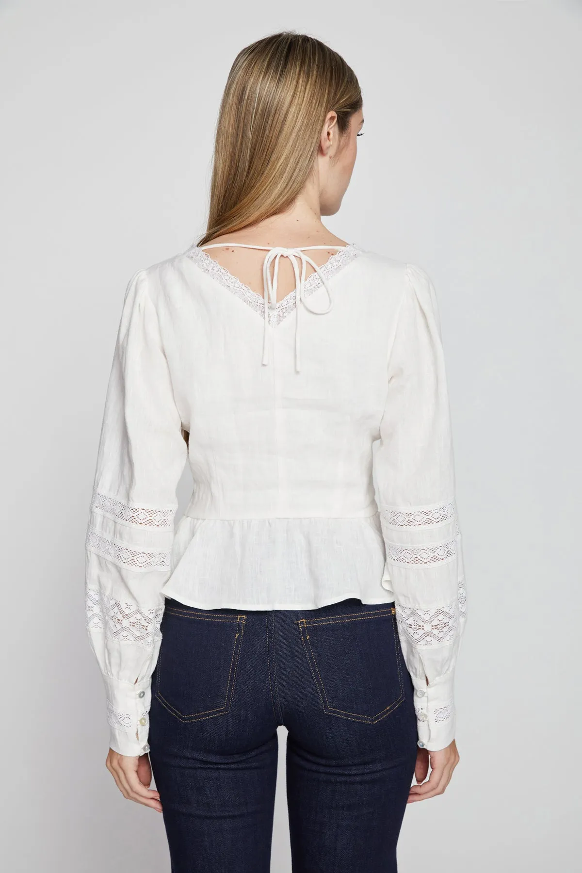 Bailey 44 Diane Linen Top in Creme sold by Bailey 44 product image thumbnail 3