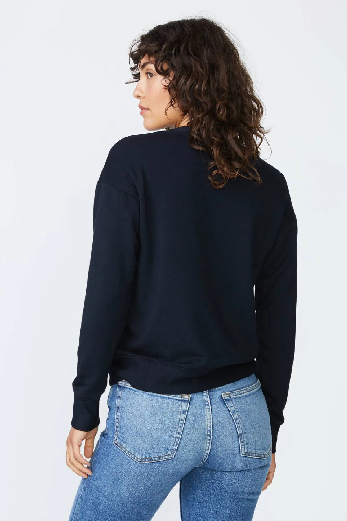 Stateside Softest Fleece Crewneck Sweatshirt in Black sold by Bailey 44 product image thumbnail 3