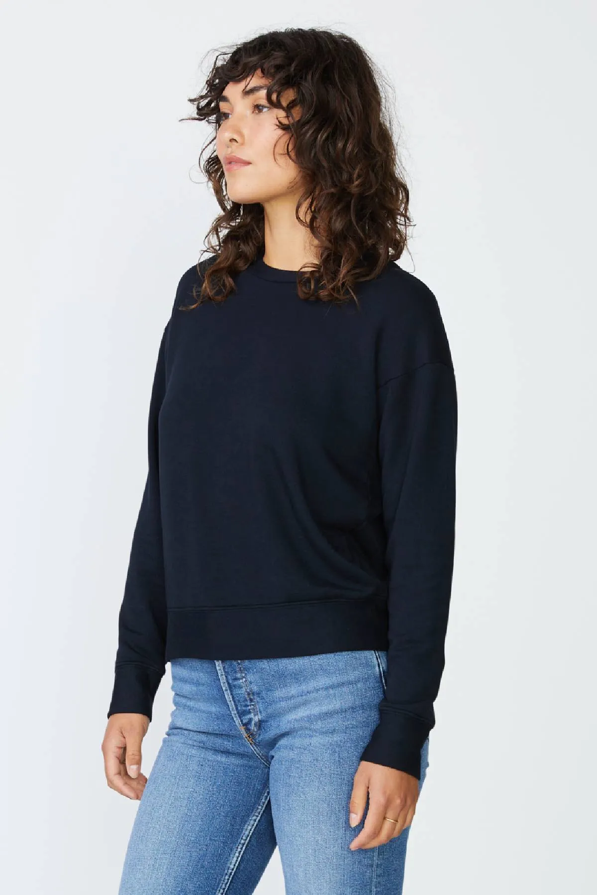 Stateside Softest Fleece Crewneck Sweatshirt in Black sold by Bailey 44 product image thumbnail 2