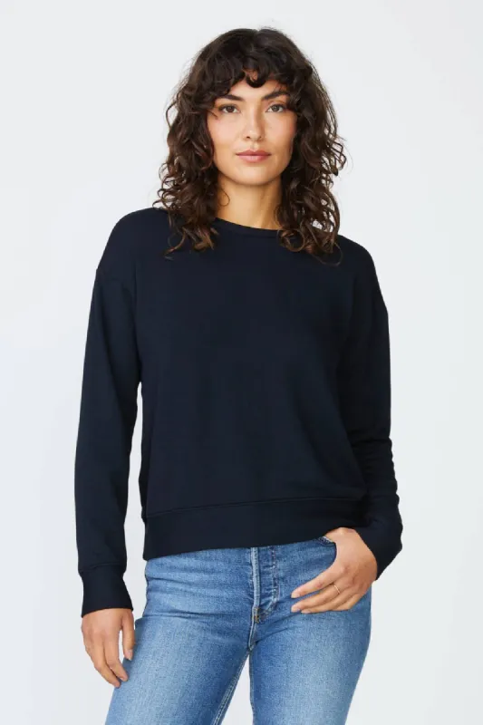 Stateside Softest Fleece Crewneck Sweatshirt in Black sold by Bailey 44