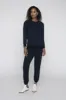 Stateside Softest Fleece Raglan Side Slit Sweatshirt in New Navy sold by Bailey 44