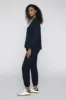 Stateside Softest Fleece Raglan Side Slit Sweatshirt in New Navy sold by Bailey 44