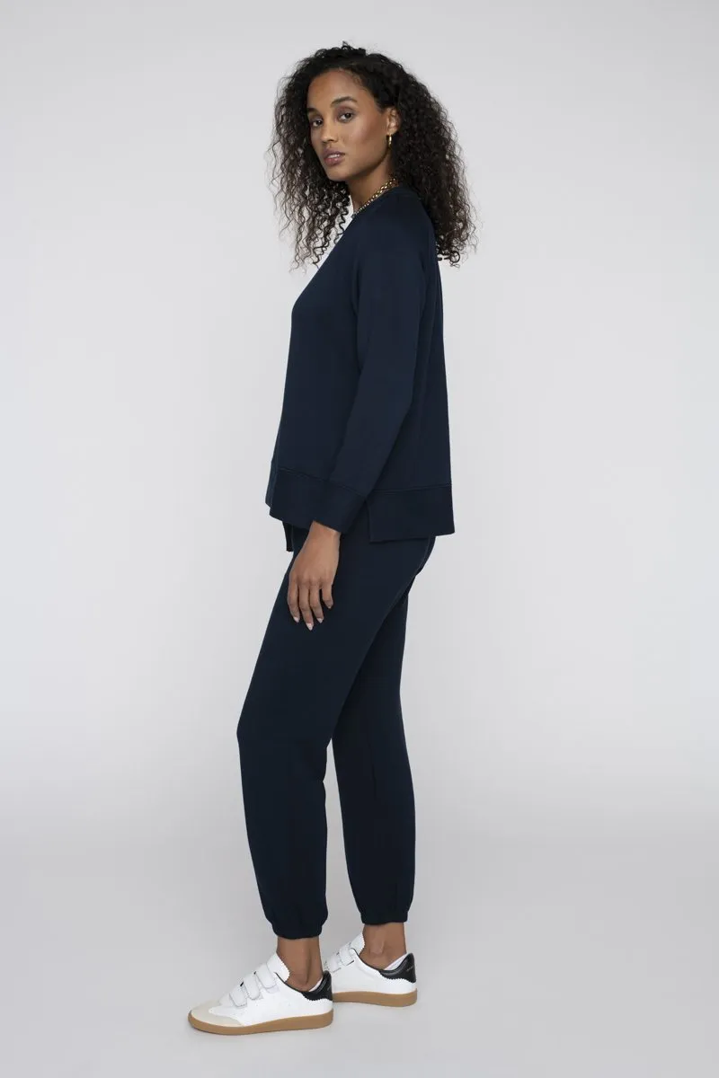 Stateside Softest Fleece Raglan Side Slit Sweatshirt in New Navy sold by Bailey 44 product image thumbnail 5