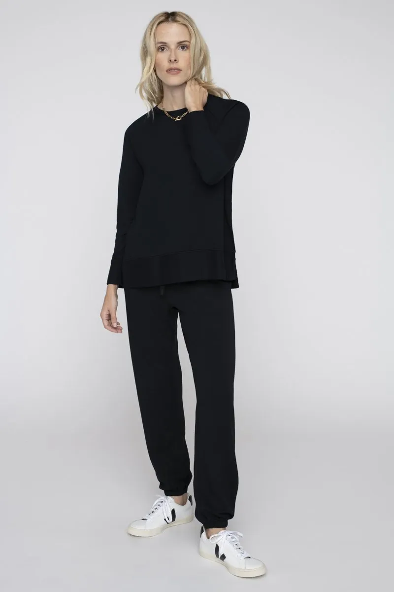 Stateside Softest Fleece Raglan Side Slit Sweatshirt in New Navy sold by Bailey 44 product image thumbnail 2