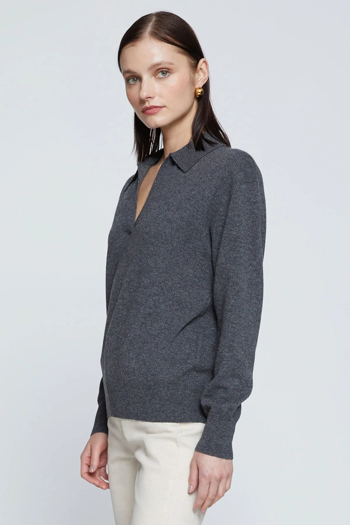 Stateside Johnny Collar Sweater in Charcoal sold by Bailey 44 product image thumbnail 3