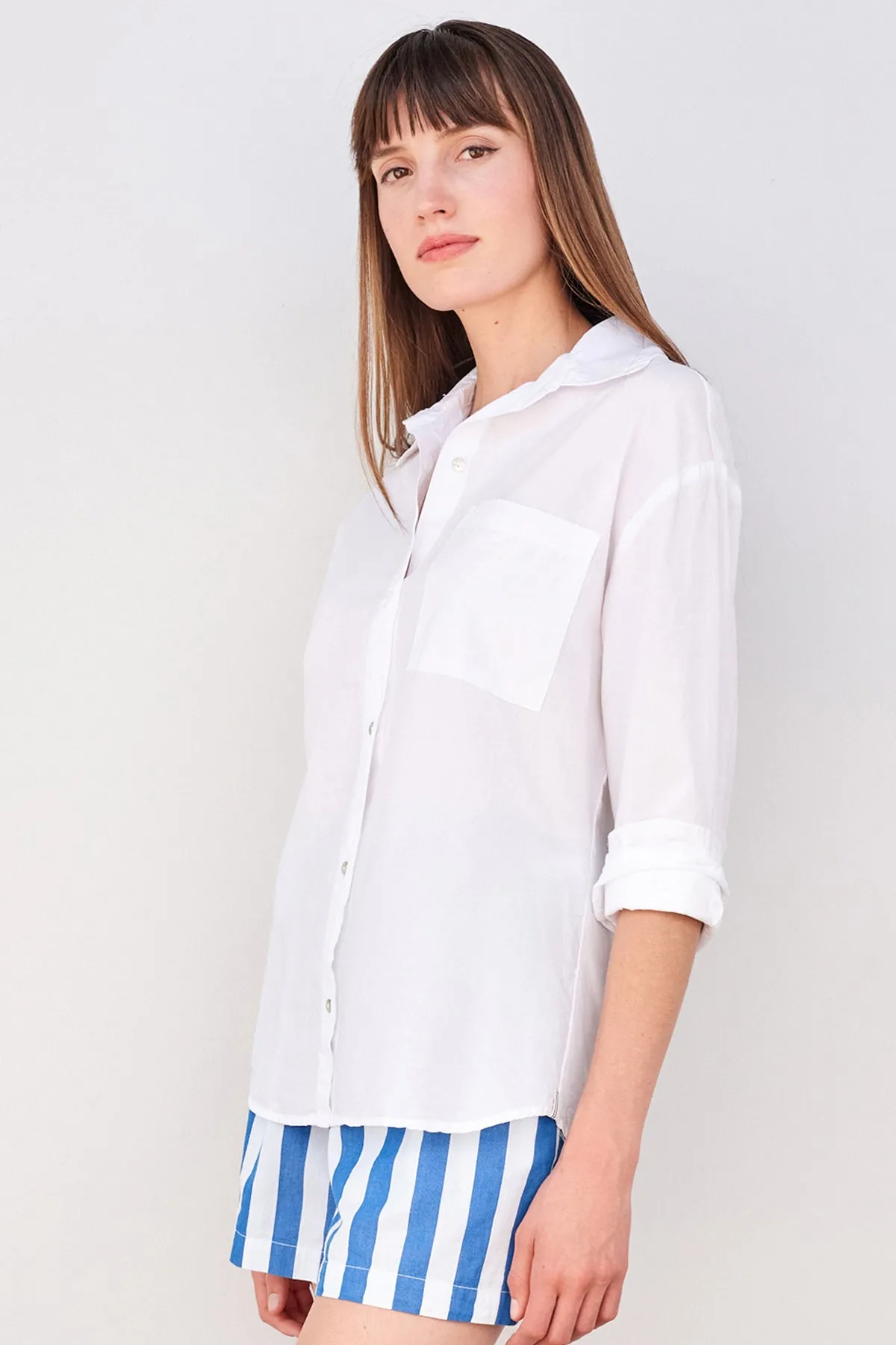 Sundry Paris Long Sleeve Button Down in White sold by Bailey 44 product image thumbnail 4