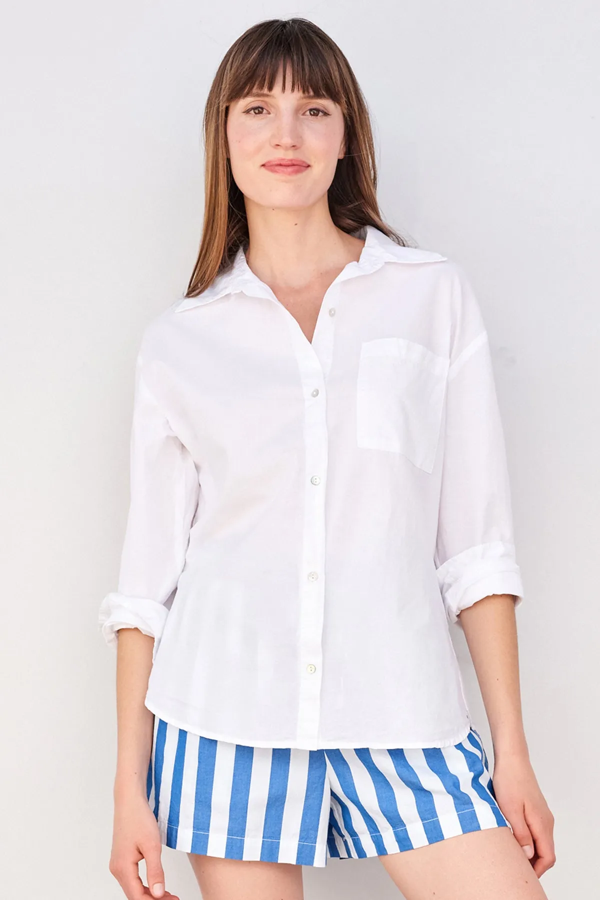 Sundry Paris Long Sleeve Button Down in White sold by Bailey 44 product image thumbnail 3