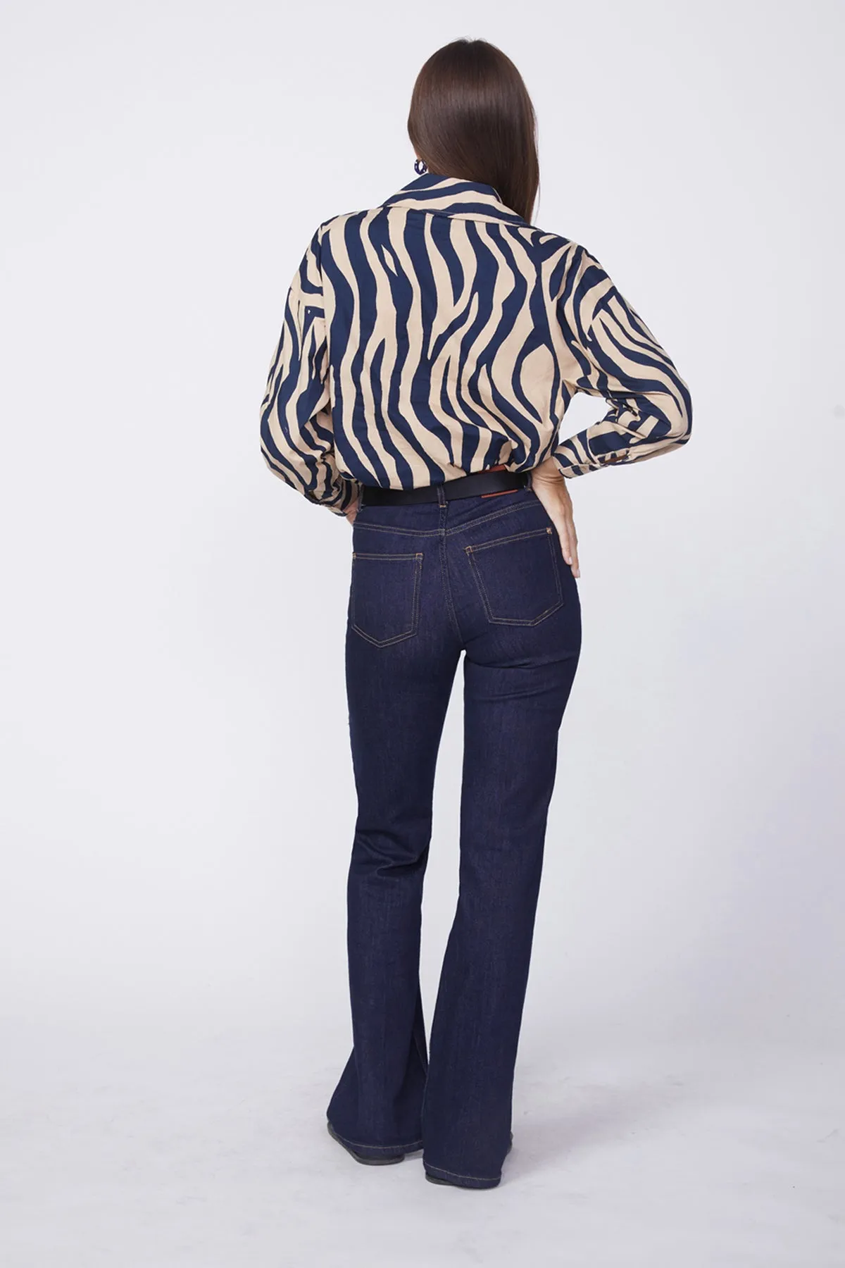 Stateside Zebra Voile Oversized Shirt in Almond sold by Bailey 44 product image thumbnail 5