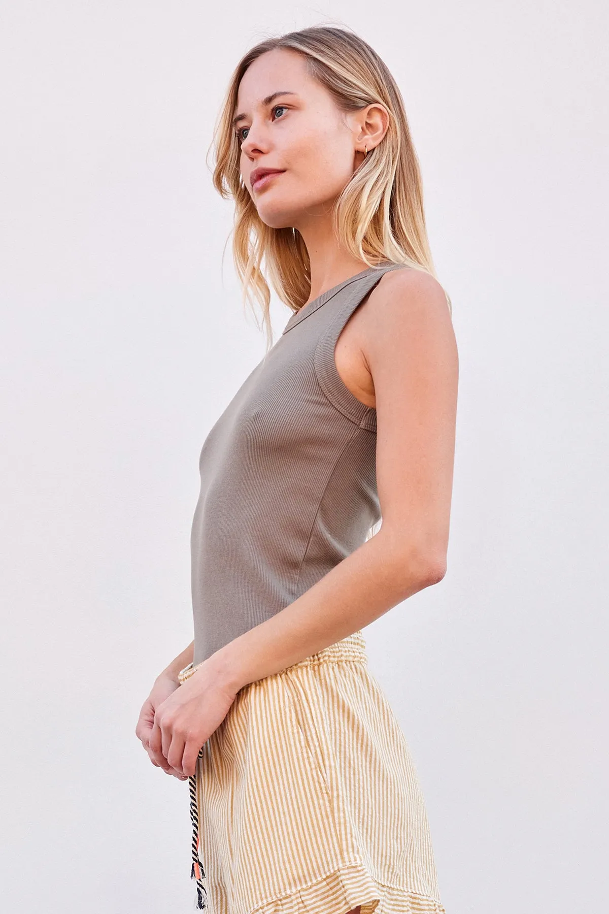 Sundry High Neck Tank in Sage sold by Bailey 44 product image thumbnail 2