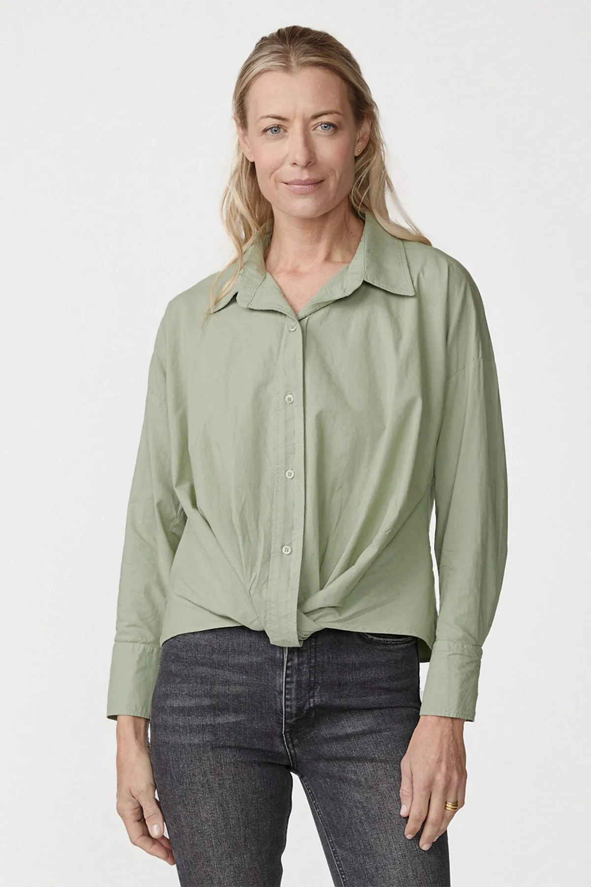 Stateside Voile Long Sleeve Front Twist Shirt sold by Bailey 44