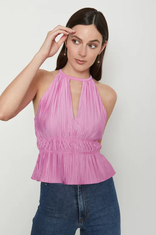 Bailey 44 Isla Halter Top in Cosmic Pink sold by Bailey 44