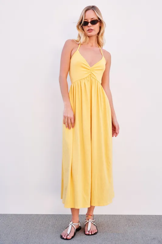 Sundry Tie Back Dress in Sun sold by Bailey 44
