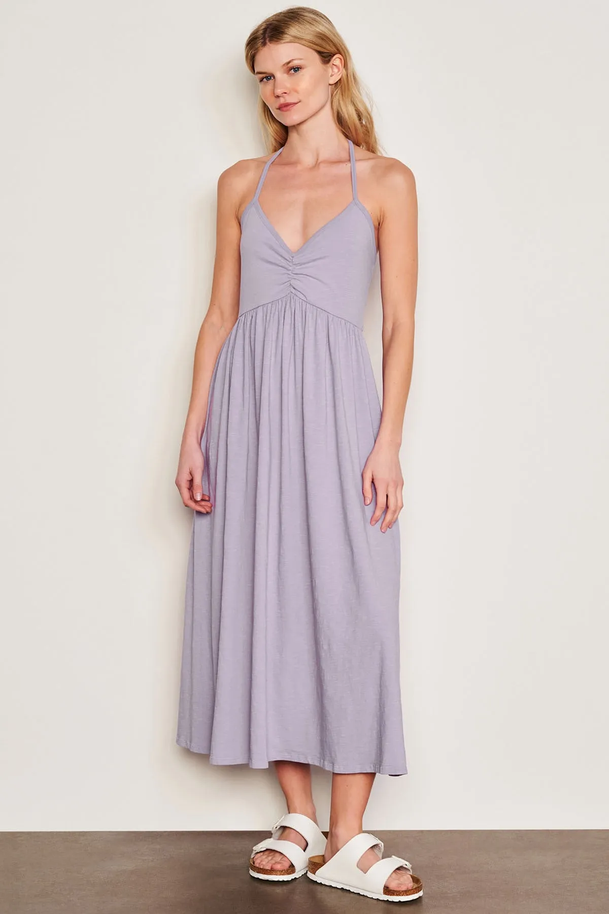 Sundry Tie Back Dress in Dark Lavender sold by Bailey 44