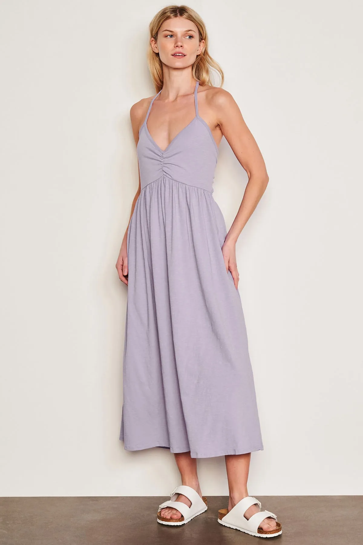 Sundry Tie Back Dress in Dark Lavender sold by Bailey 44 product image thumbnail 2