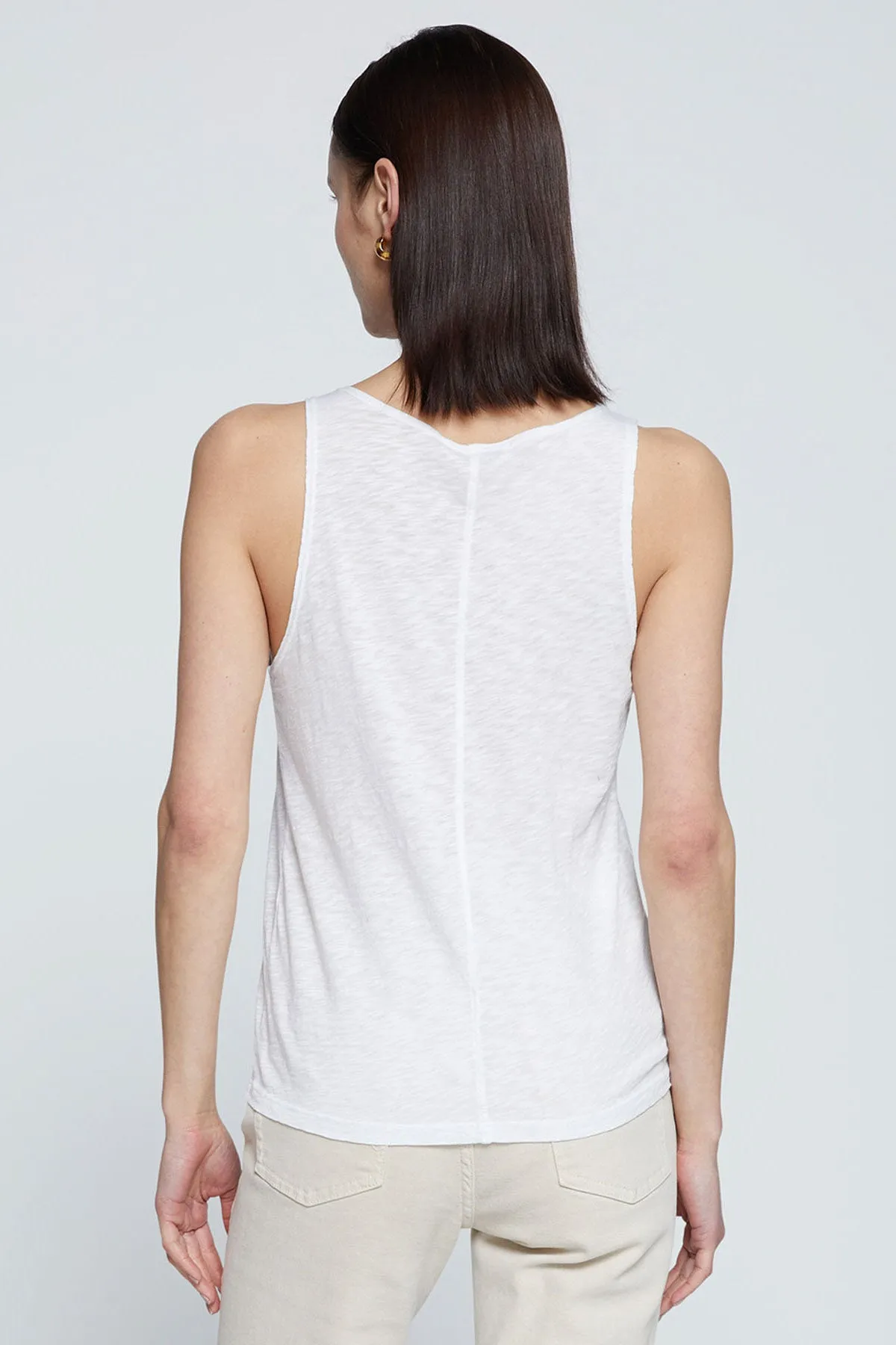Stateside Supima Slub Scooped Tank in White sold by Bailey 44 product image thumbnail 4