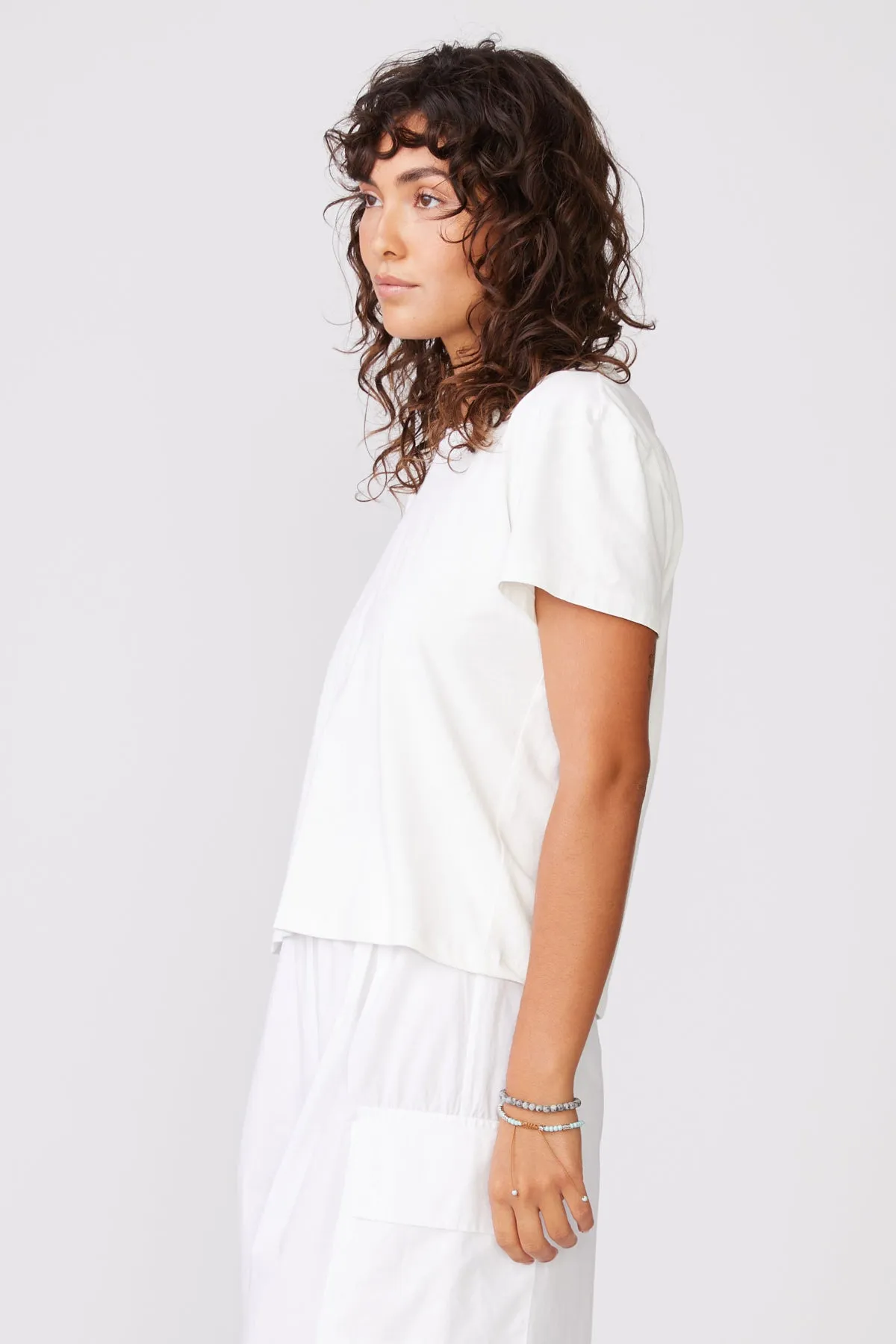 Stateside Cloud Jersey Short Sleeve Crew in White sold by Bailey 44 product image thumbnail 3