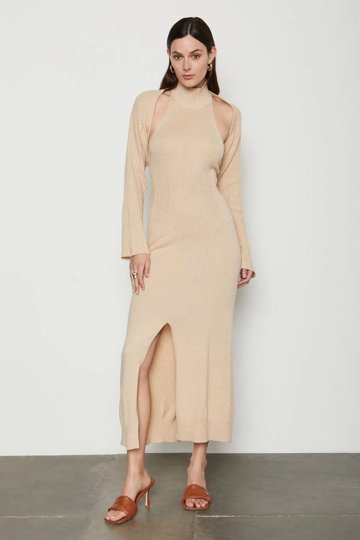 Bailey 44 Cori Knitwear Maxi Dress in Caffe Wisdom Latte sold by Bailey 44