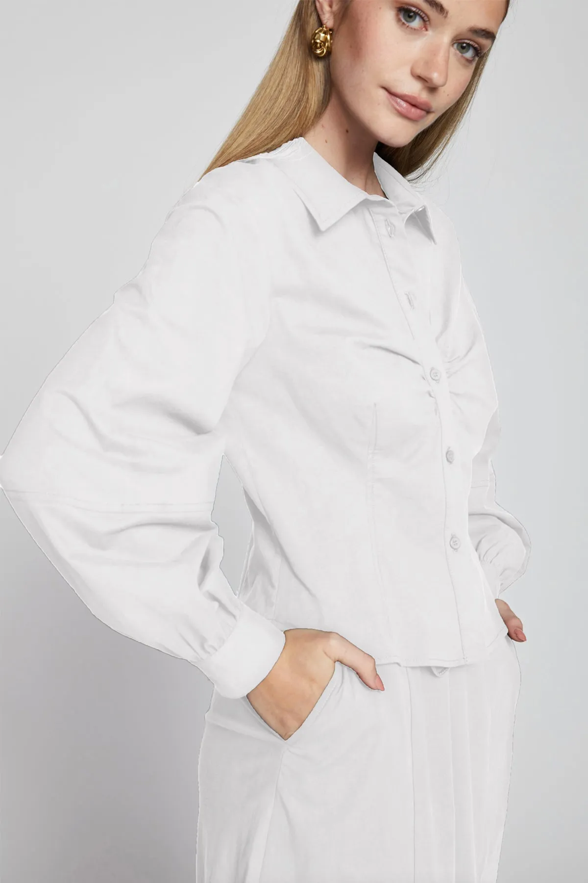 Bailey 44 Westley Poplin Top in White sold by Bailey 44 product image thumbnail 4